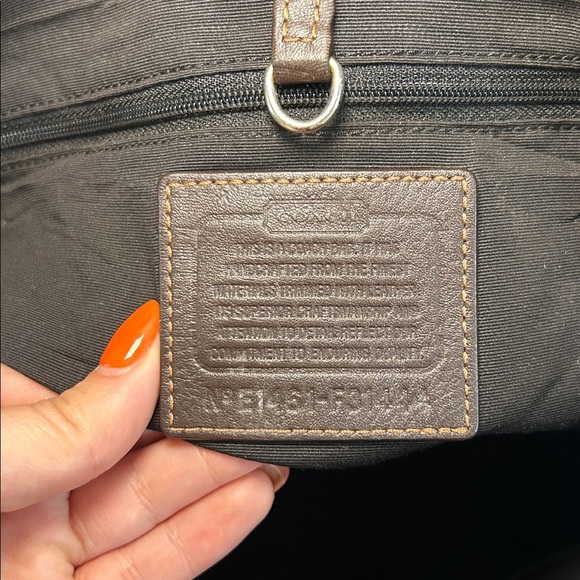 Coach F31444 Brown and Black Signature Snake Shoulder Bag - Picture 12 of 12